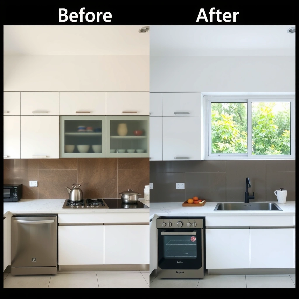 Residential deep cleaning before and after