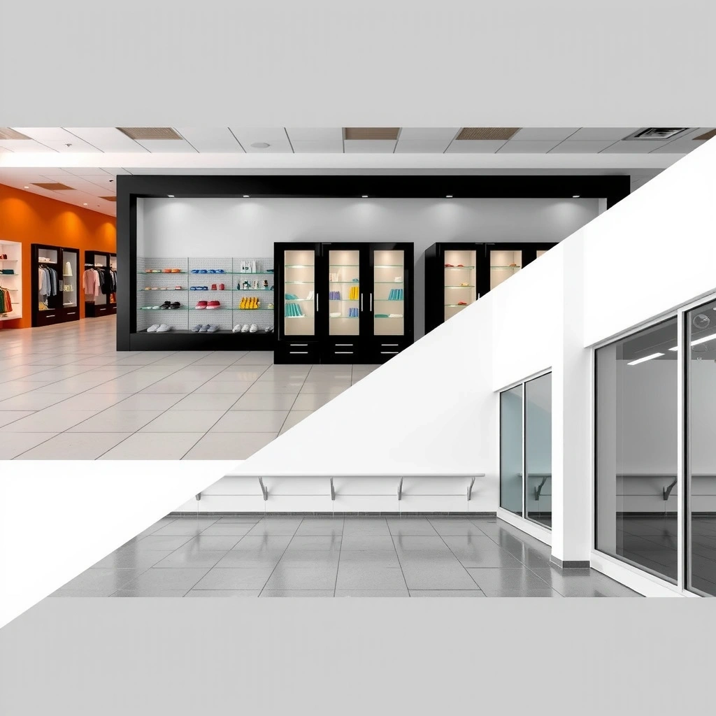 Retail store cleaning before and after results